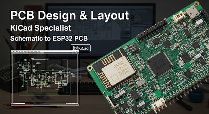 Do pcb design, layout using kicad, schematic to printed circuit board ...