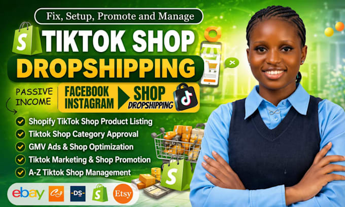 Setup tiktok shop fix tik tok dropshipping tiktok shop marketing,tiktok ...