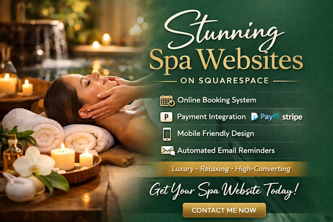 develop squarespace spa booking clients appointment system setup
