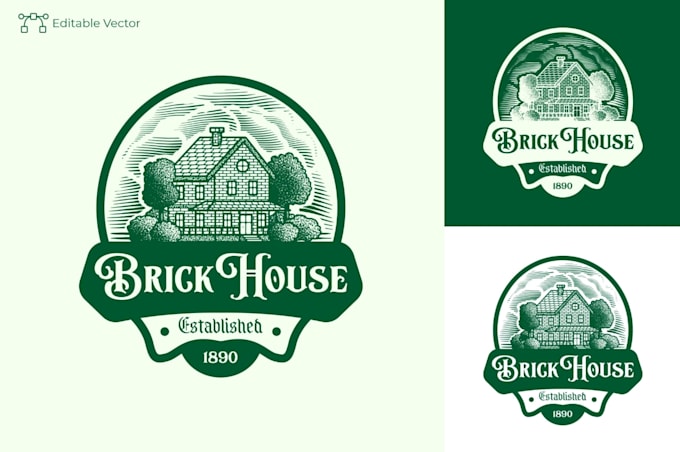 design beautiful masonry, building logo with satisfaction guaranteed