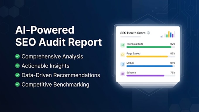 provide an ai powered SEO audit report with actionable fix recommendation