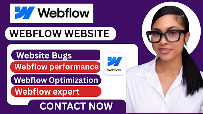 fix webflow website design bugs, optimize your webflow website issues