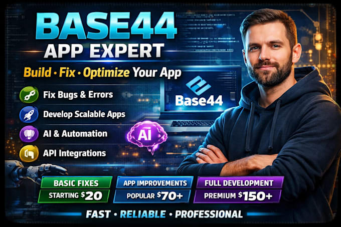 be your base44 expert for app development and bug fixing