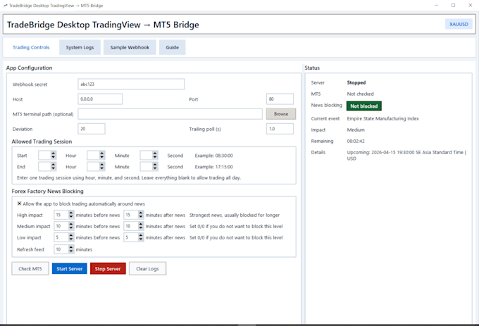 automate tradingview alerts to mt5 via webhook