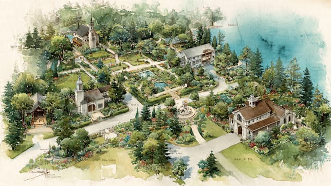 create a map illustration for your wedding