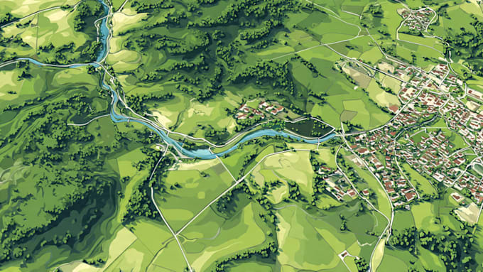 design printable custom vector maps of any area