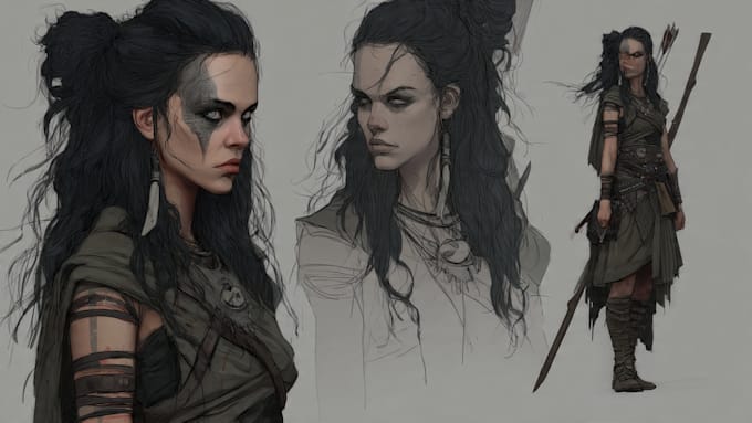 illustrate a dark fantasy character