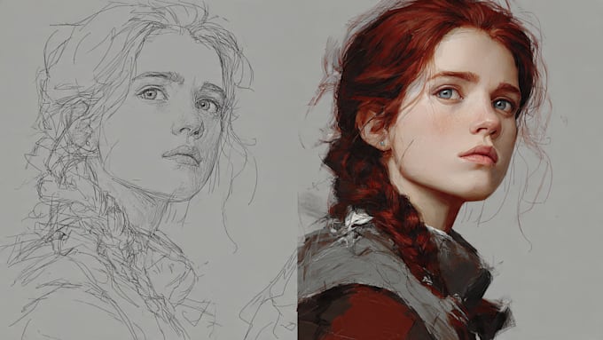 do realistic and semi realistic illustrations for you