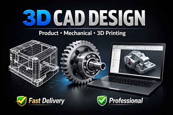Create professional 3d cad models product designs for 3d printing by ...