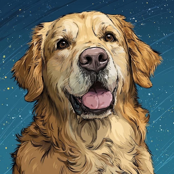 draw pet portrait into cartoon disney