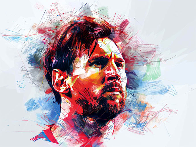 create a face into color vector art portrait