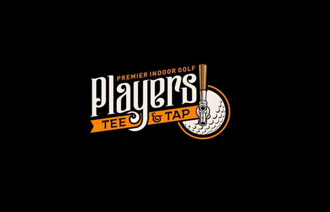 design premier indoor golf brew haven pizza logo
