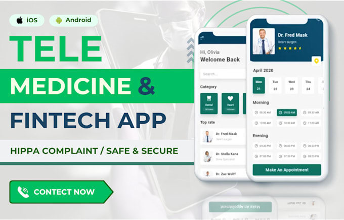 develop telehealth, telemedicine perfect web and mobile apps