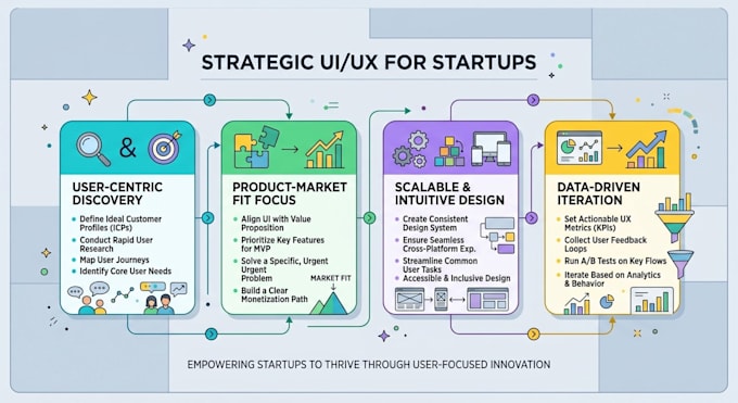 create strategic UI UX for startups