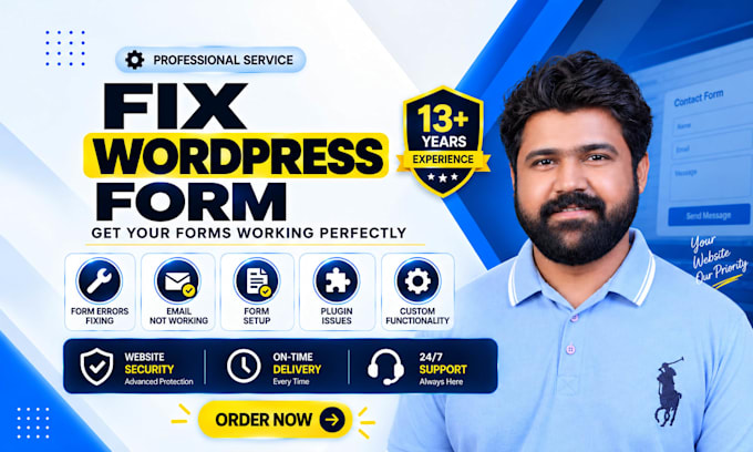 fix wordpress form, gravity forms, contact form, formidable forms, contact form