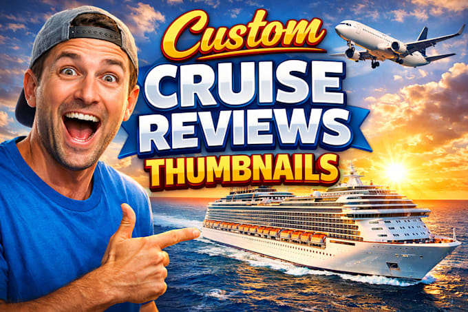 make custom cruise thumbnails for youtube travel channels
