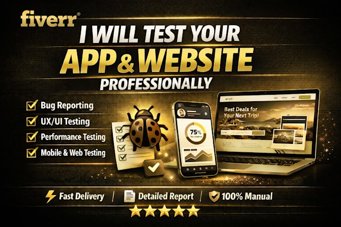 test your website and app and report bugs