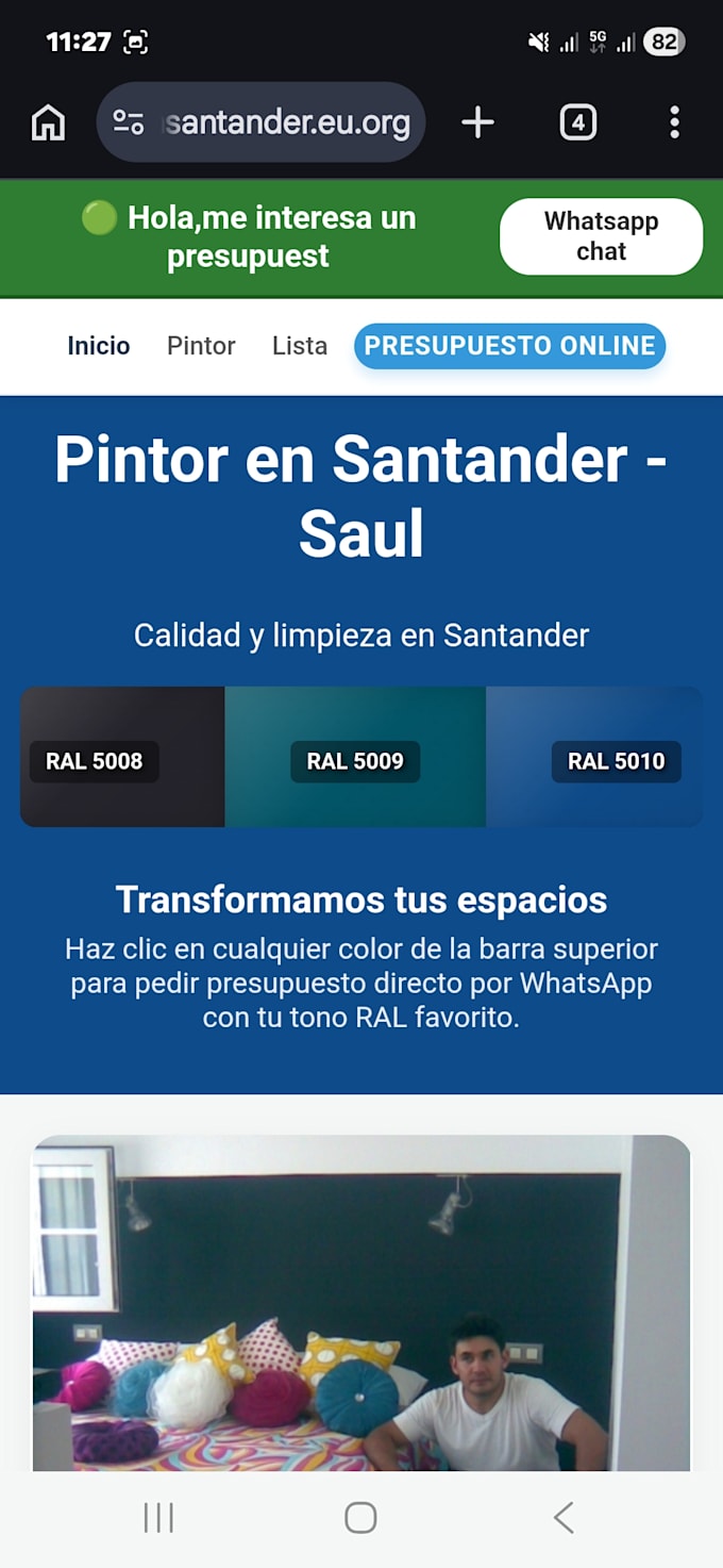 professional responsive website in spanish and english