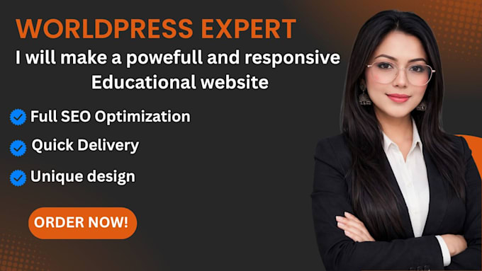 create professional , unique, educational websites for you