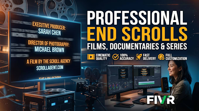 do professional rolling end credits for your film
