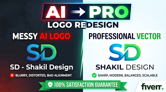 clean up, upscale and vectorize your ai generated logo or artwork