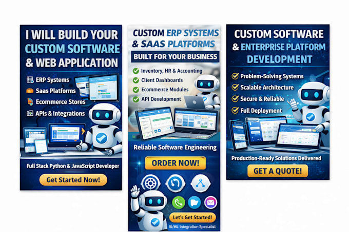 build your custom software, erp system, ecommerce store or web application