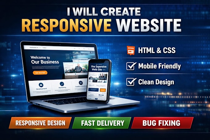 Criar um site responsivo usando html css e corrigir bugs