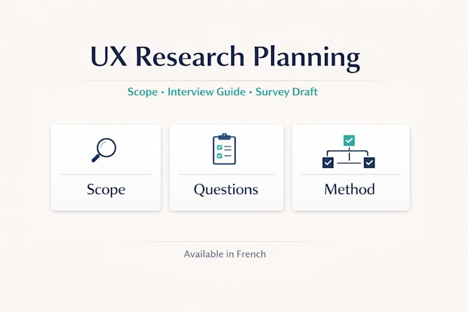 create your UX research plan interview guide and survey