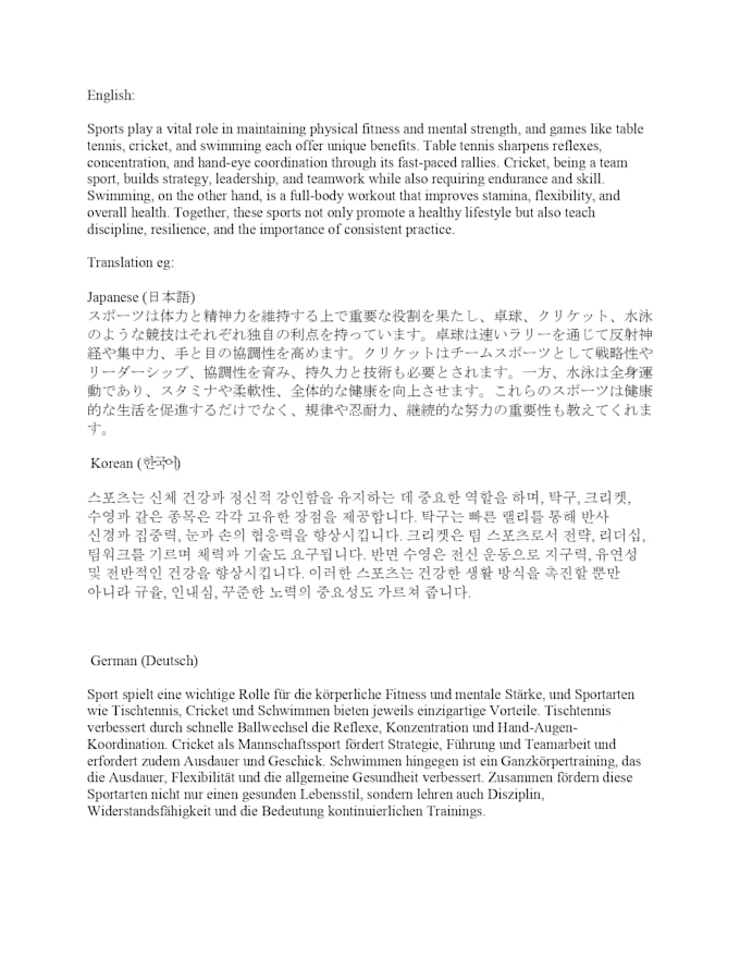 solve your issue of not understanding other languages
