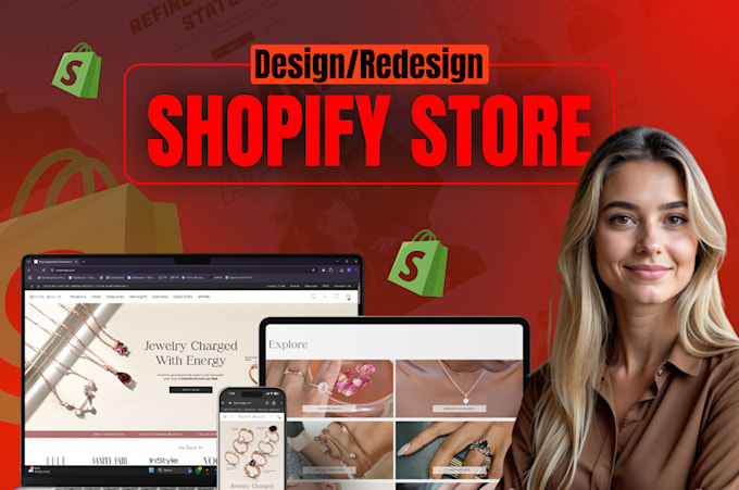 design shopify store, redesign shopify website, dropshipping ecommerce store