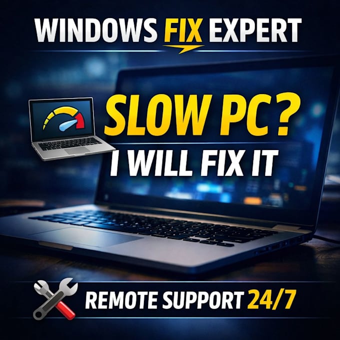 fix windows 10 ,11 issues ,slow pc,software error remotely