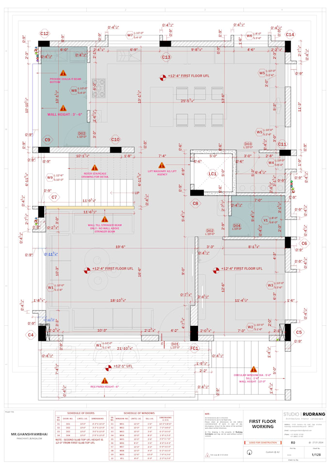 draw your architectural floor plan in auto cad 2d