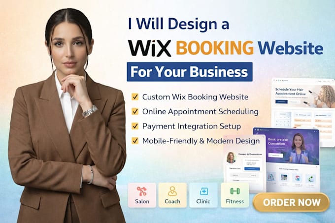 design wix booking website, appointment website and wix booking setup