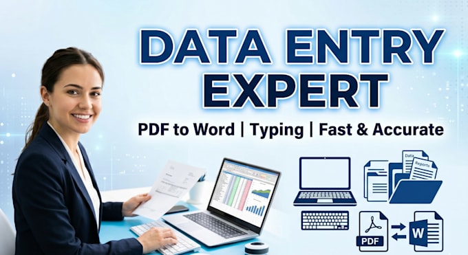 do data entry typing pdf to word and notes typing