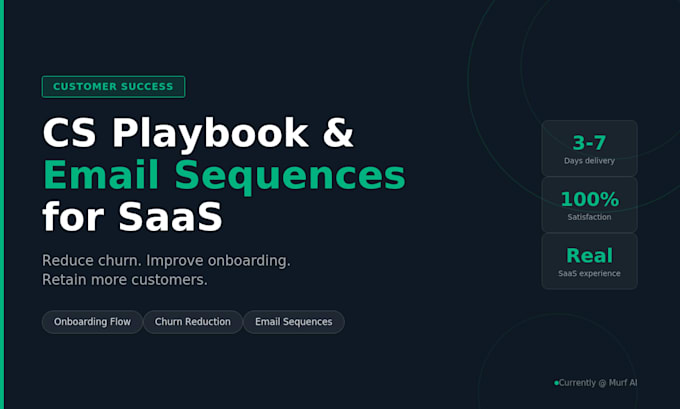 create a customer success playbook and onboarding email sequence for your