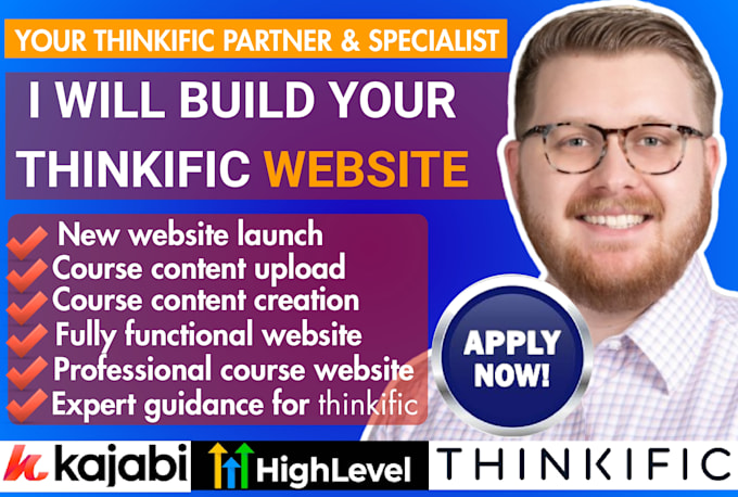 design thinkific website, thinkific redesign, online course, kajabi website