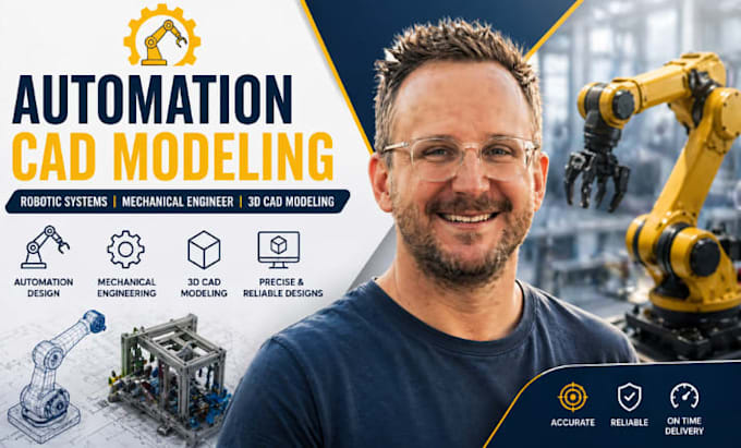 automation cad modeling, robotic systems, mechanical engineer, 3d cad modeling