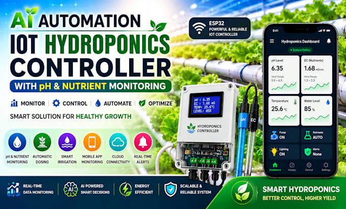 build ai automation iot hydroponics controller with ph and nutrient monitoring