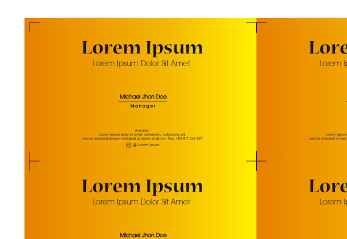 set up your design file printready with crop marks and bleed
