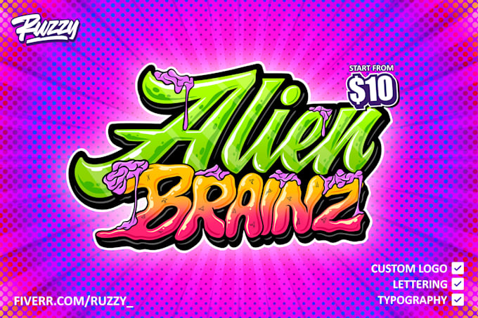 make dope custom typography, and custom lettering logo