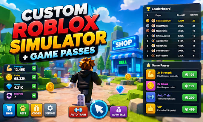 script a custom roblox simulator or tycoon system using lua