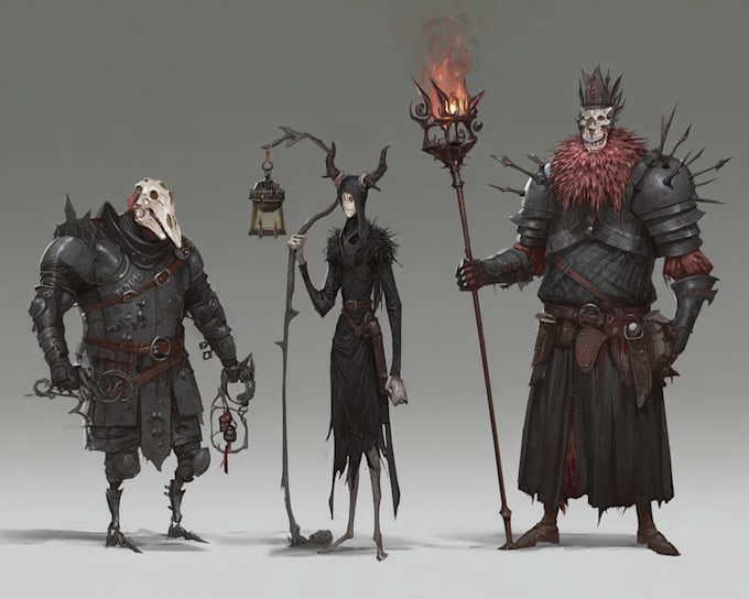 fantasy horror and fantasy horror character art