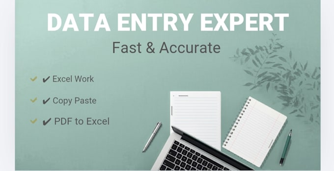 do data entry, typing and PDF to excel work