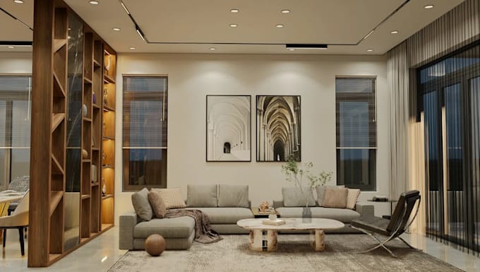 visualize architectural design, building interior, realistic architect rendering