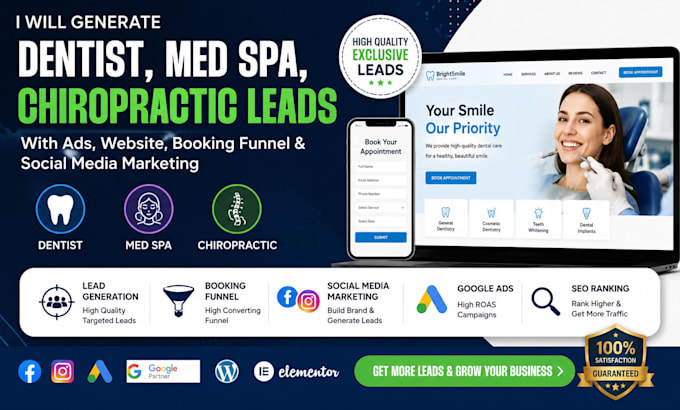 generate dentist leads med spa marketing chiropractic social media marketing