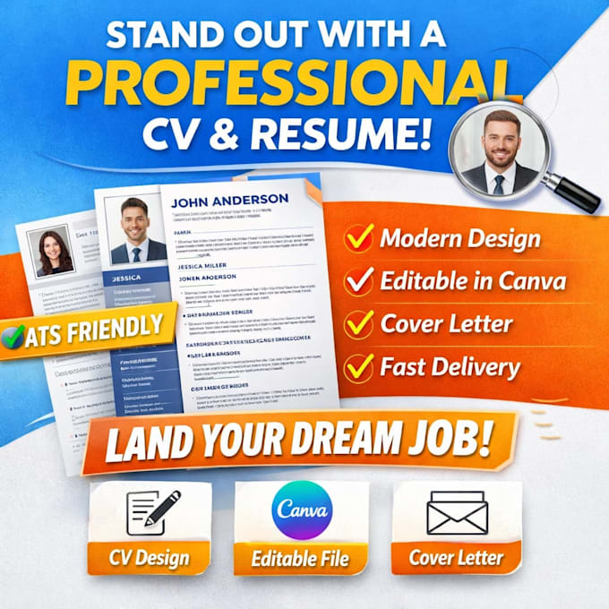 Design professional cv resume and cover letter in canva by Nadozz | Fiverr