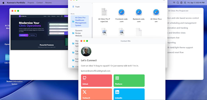 build a macosstyle portfolio website with react and vite
