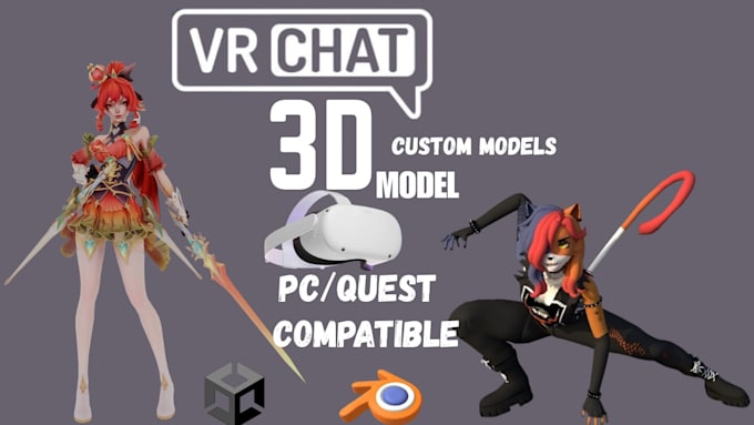 create custom vrchat avatar and vtuber avatar , furry , nsfw