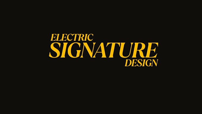 Perfectly design an outstanding electric signature for you by Sashaseew ...
