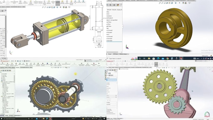 3d cad modeling solidworks parametric mechanical design for manufacturing parts